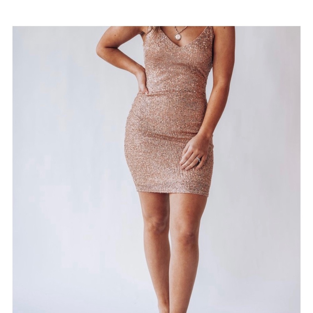 Rose gold dress